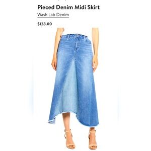 Wash Lab long denim skirt NWOT size 27